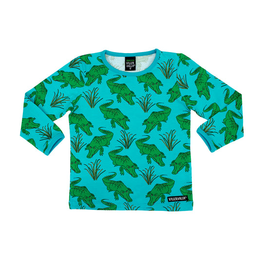Villervalla T-Shirt Long Sleeve - Animal - Crocodile