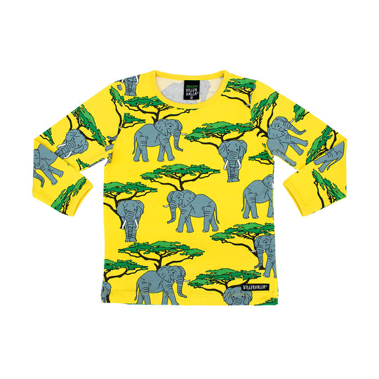 Villervalla T-Shirt Long Sleeve - Animal - Elephant