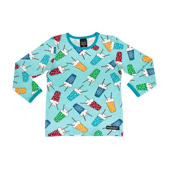 Villervalla T-Shirt Long Sleeve - Milkshake - Light Reef