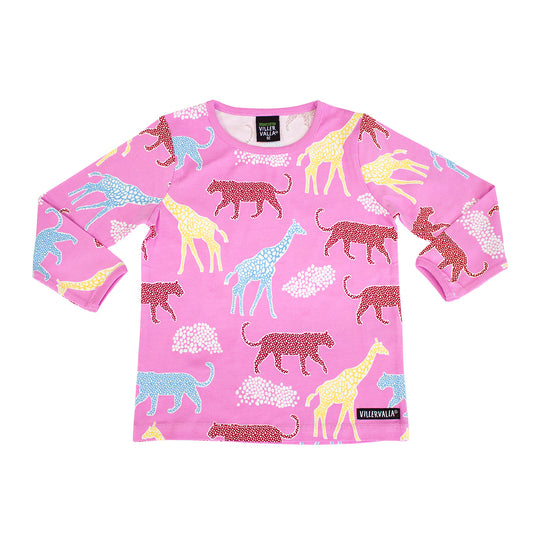 Villervalla T-Shirt Long Sleeve Savannah Print - Blossom