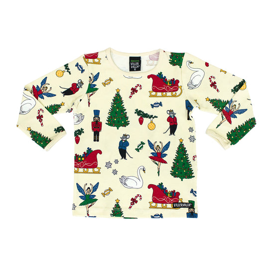 Villervalla T-Shirt Long Sleeve Fairytale Print - Oat