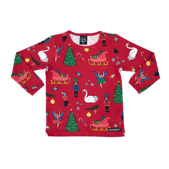 Villervalla T-Shirt Long Sleeve Fairytale Print - Tango