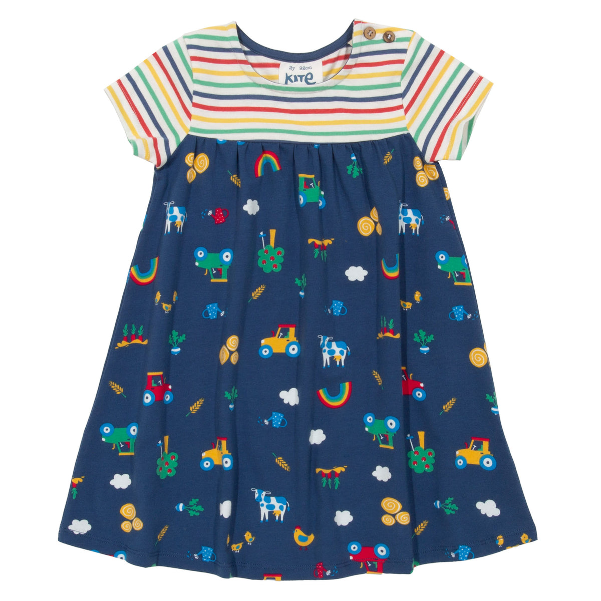 Kite Dress Short Sleeve - Farm Play