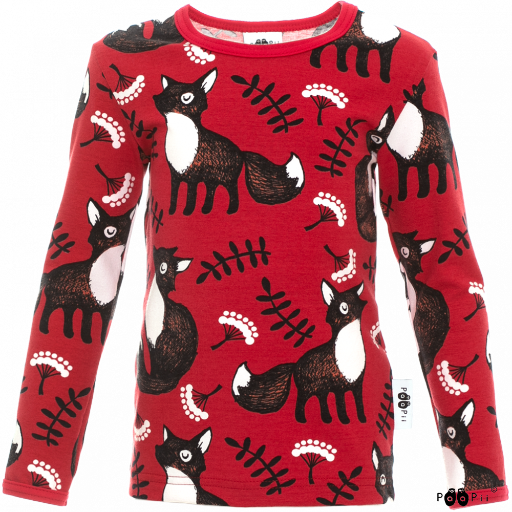 PaaPii Uljas Shirt Long Sleeve - Nuutti Red/Rust
