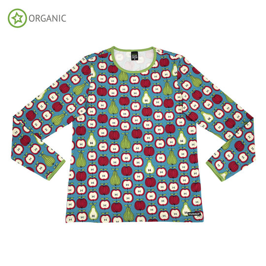 Villervalla T-Shirt Long Sleeve - Garden Fruit Print Fjord