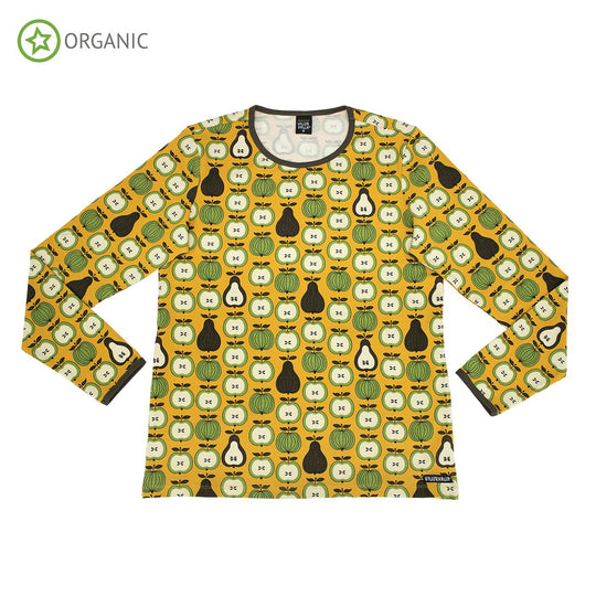 Villervalla T-Shirt Long Sleeve - Garden Fruit Print Honey