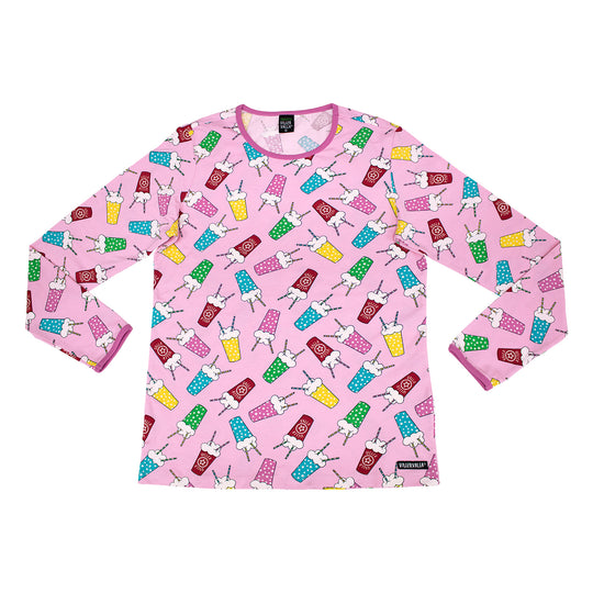 Villervalla Adult T-Shirt Long Sleeve - Milkshake - Light Petunia