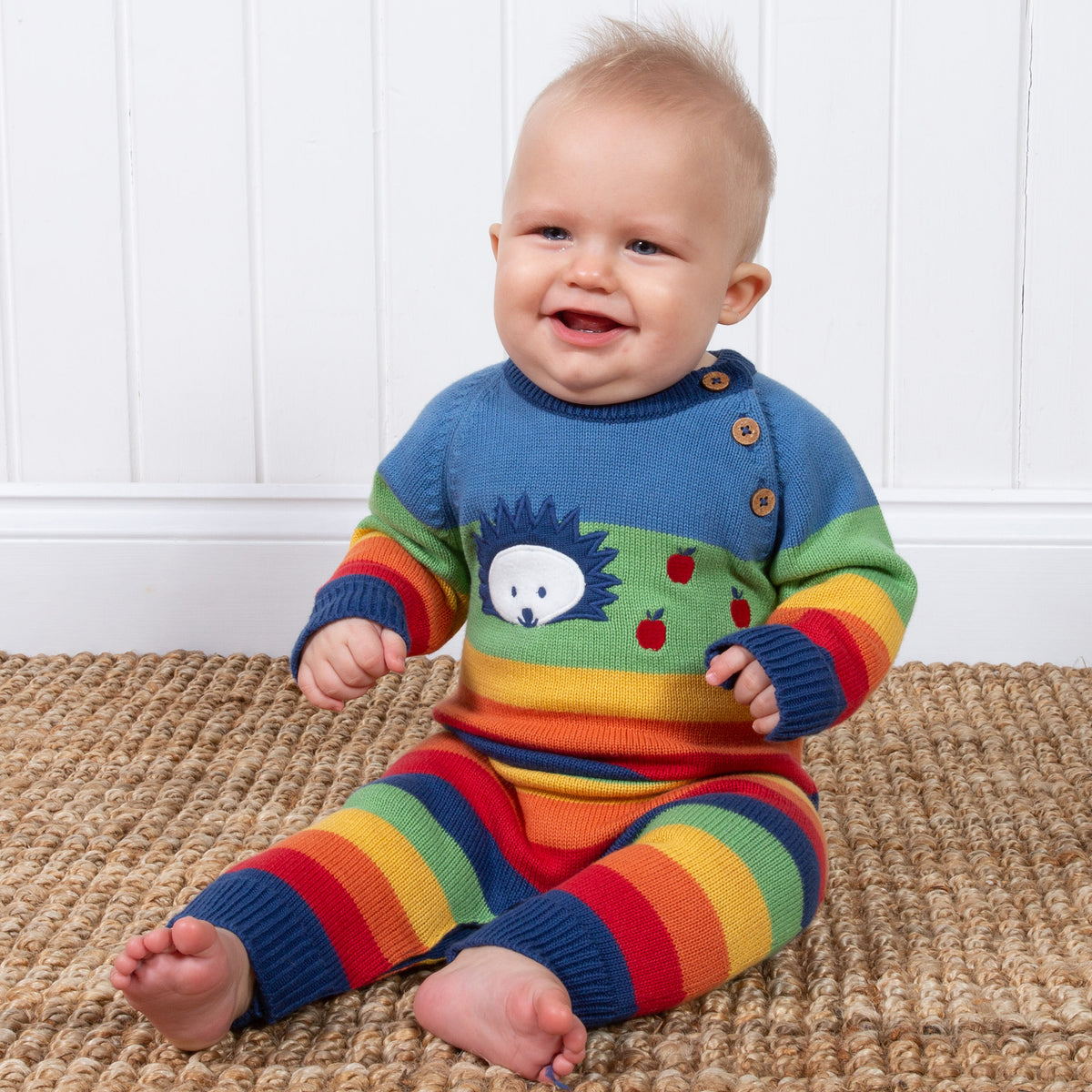 Kite Knit Romper - Hedgehog Multi