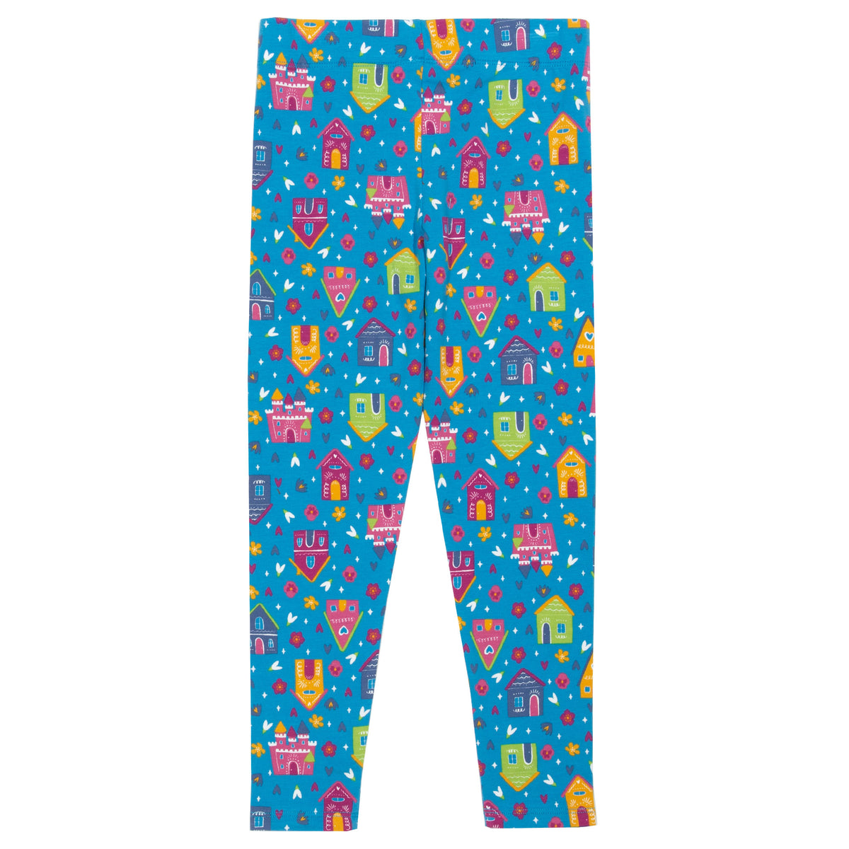 Kite Leggings - Happy Homes Blue