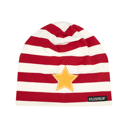 Villervalla Beanie Stripes - Tango