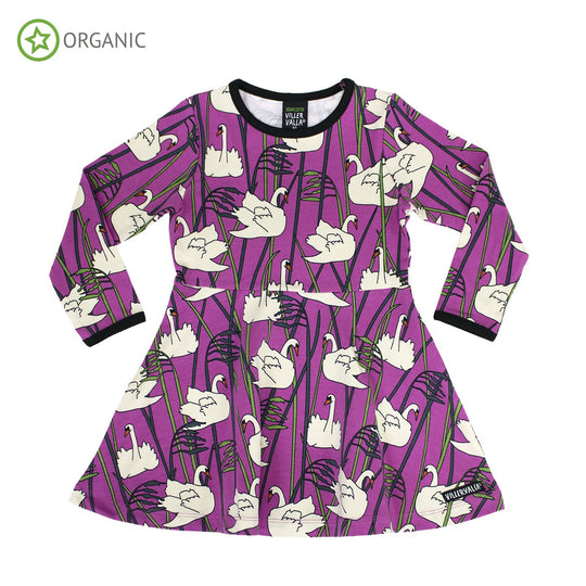 Villervalla Half Circle Dress Long Sleeve - Swan