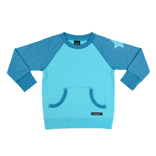 Villervalla Sweatshirt College Wear - Atlantis/Aruba