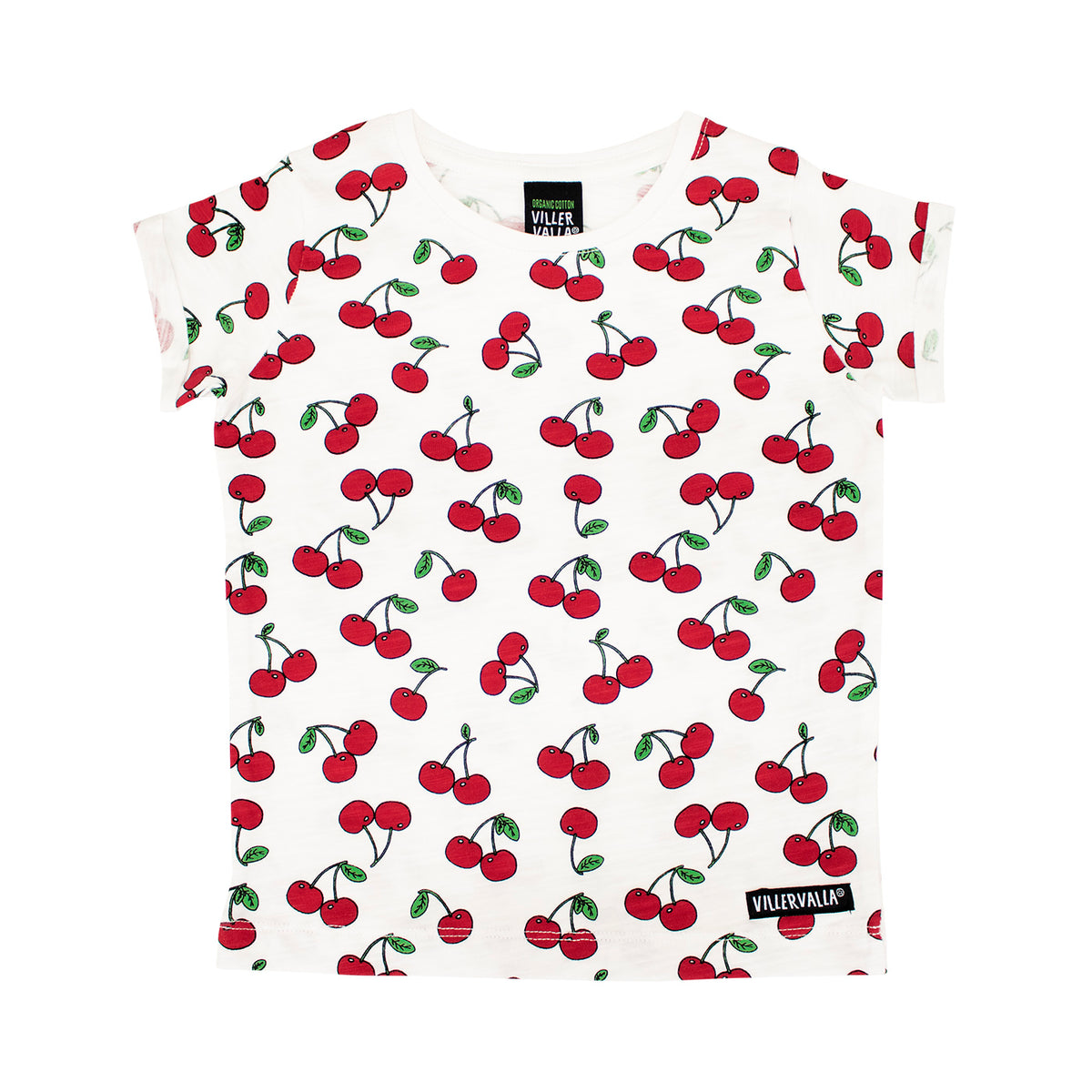 Villervalla T-Shirt Short Sleeve With Fold Up Strawberry - Cherry
