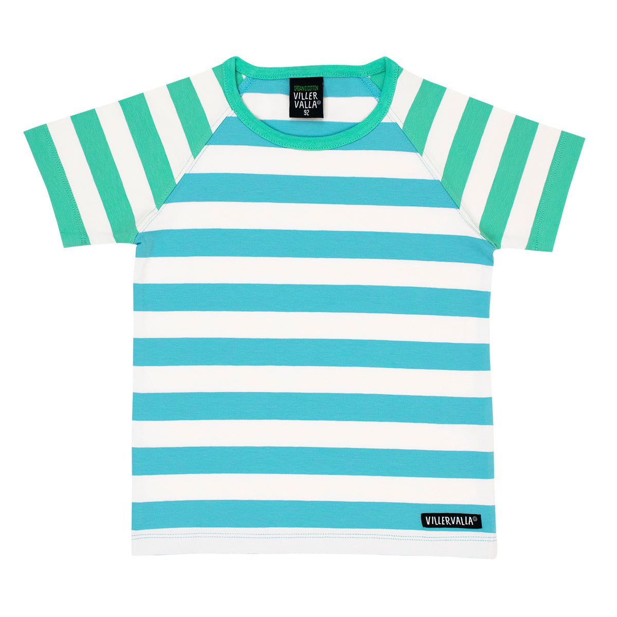 Villervalla T-Shirt Short Sleeve - Stripes Pear/Aruba
