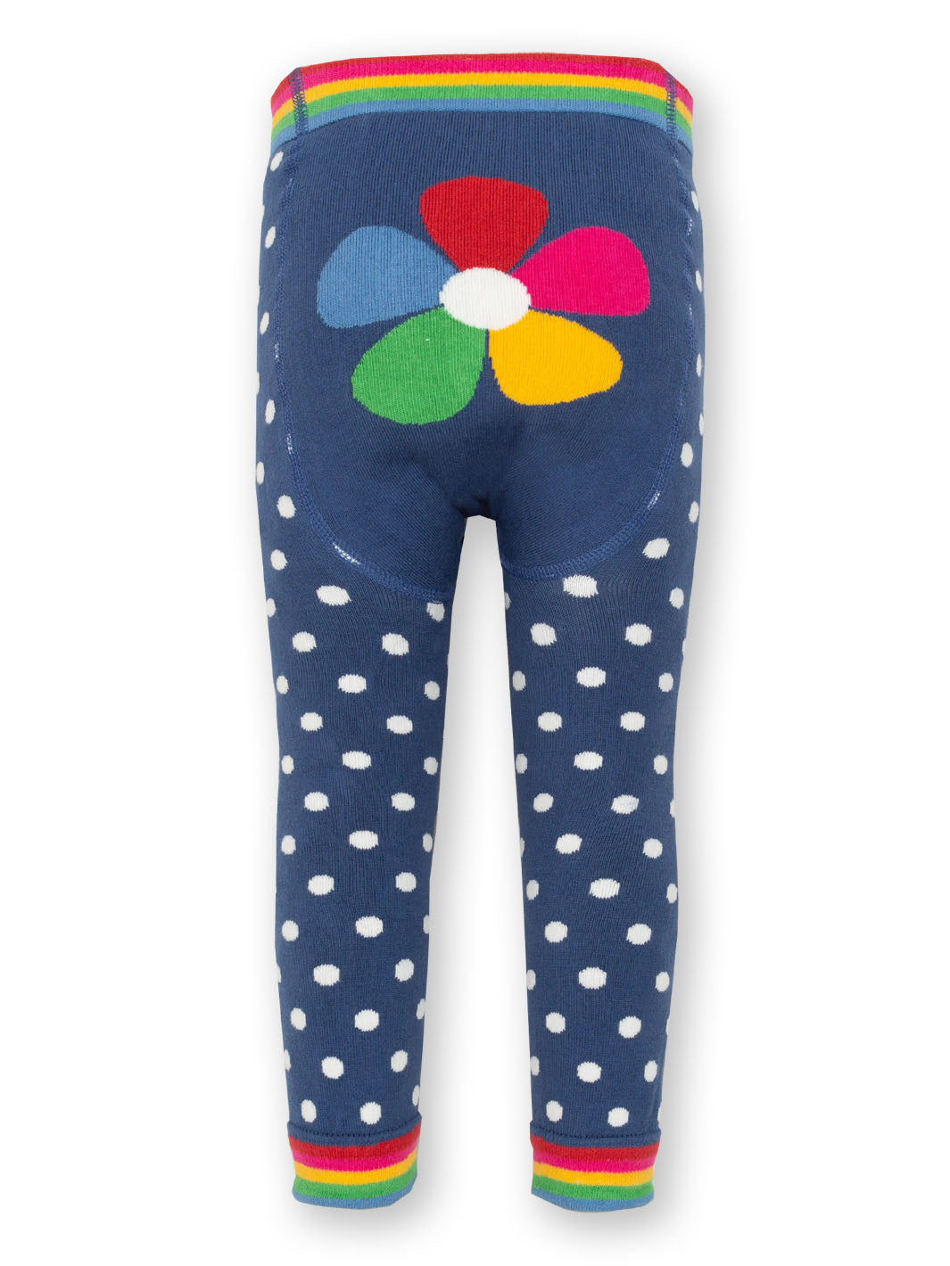 Kite Knit Leggings - Polka Navy