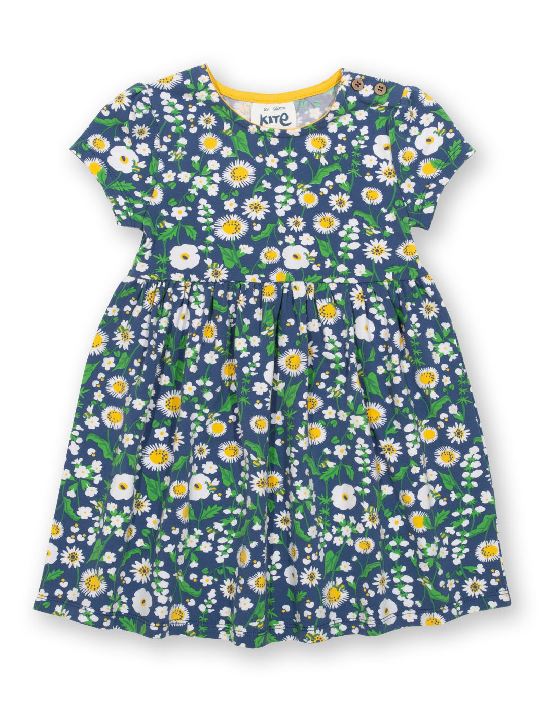 Kite Dress Short Sleeve - Bumble Blooms Navy
