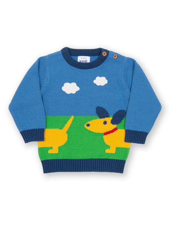 Kite Sausage Dog Jumper - Blue