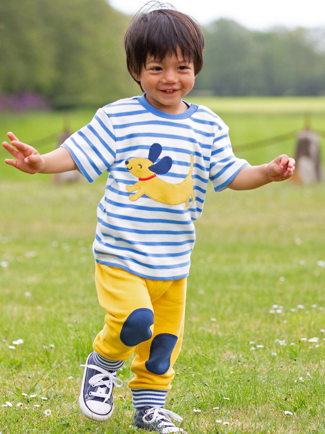 Kite Knee Patch Joggers - Yellow