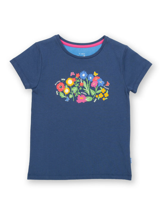 Kite T-Shirt Short Sleeve - Flower Time Navy