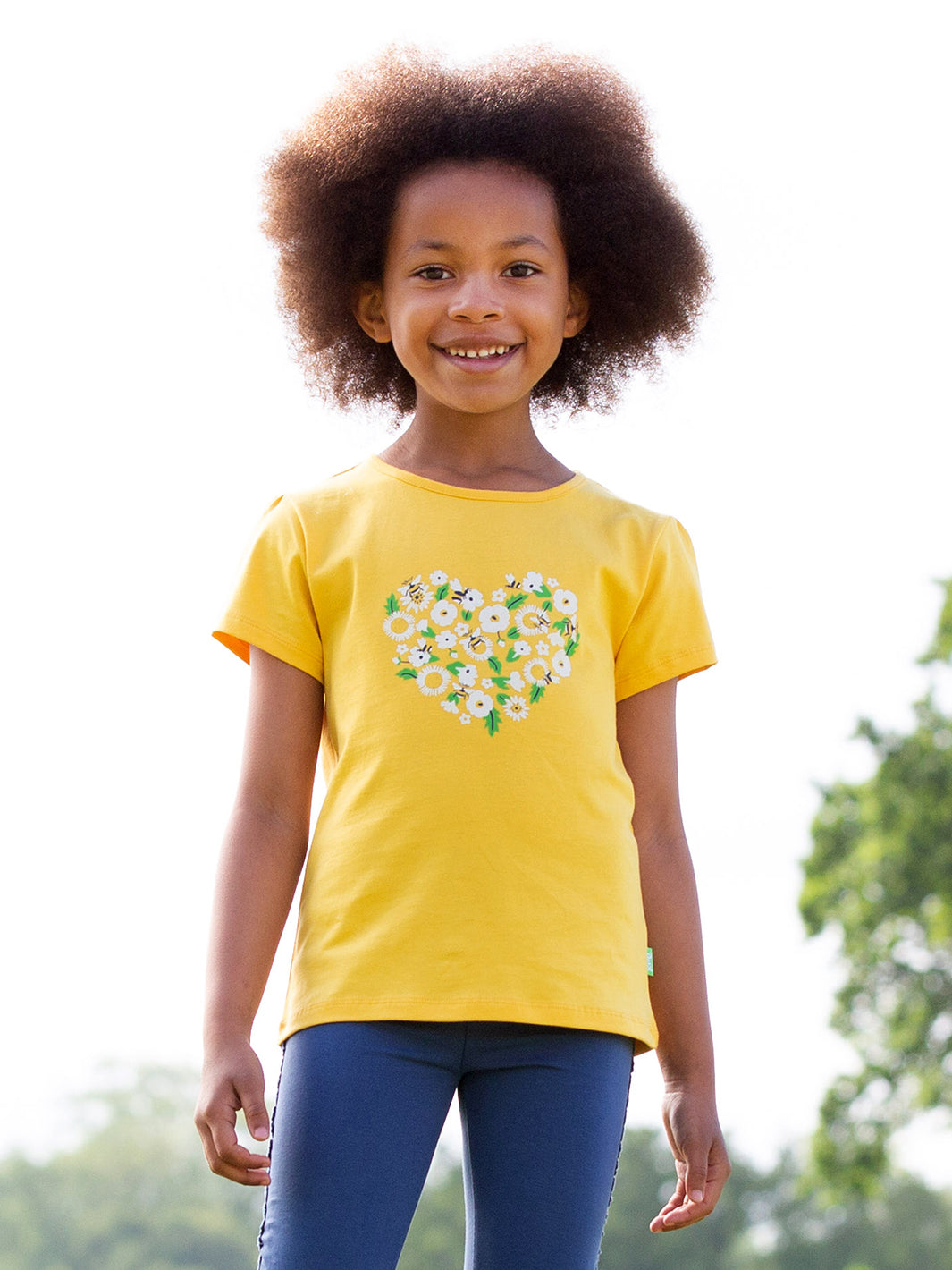 Kite T-Shirt Short Sleeve - Bumble Blooms Yellow