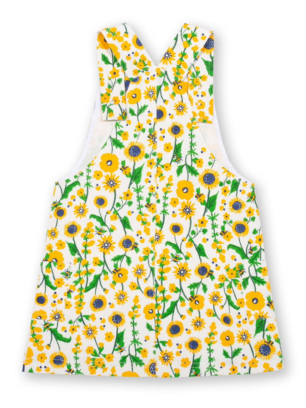 Kite Pinafore Dress Sleeveless - Bumble Blooms Yellow