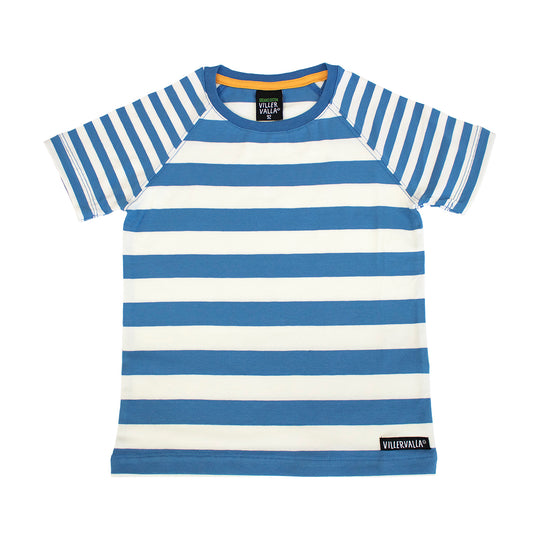 Villervalla T-Shirt Short Sleeve Stripes - Water