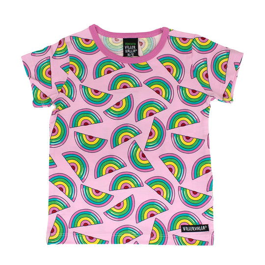 Villervalla T-Shirt Short Sleeve - Rainbow - Light Petunia