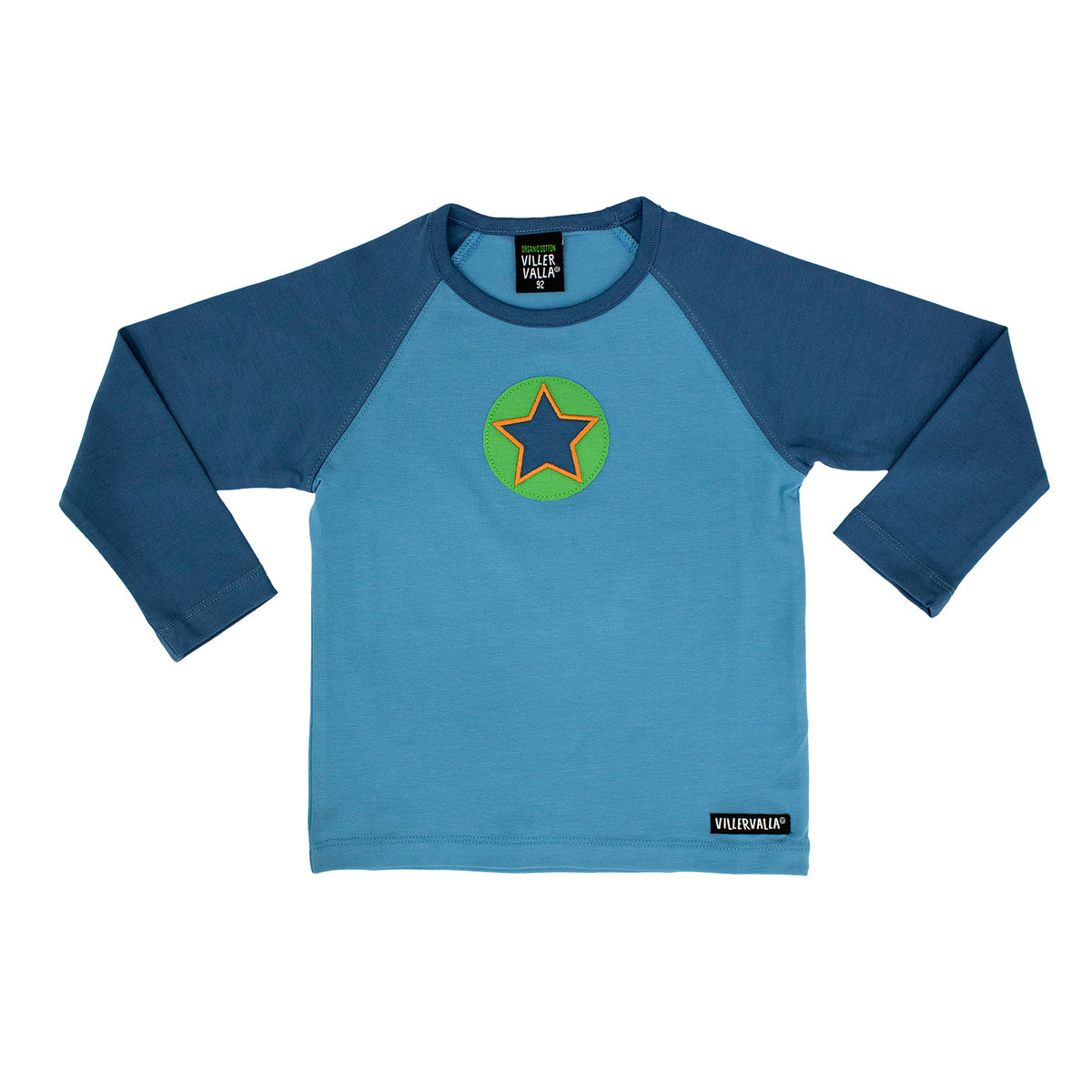 Villervalla T-Shirt Long Sleeve - Solid Basics Dark Ocean/Ocean