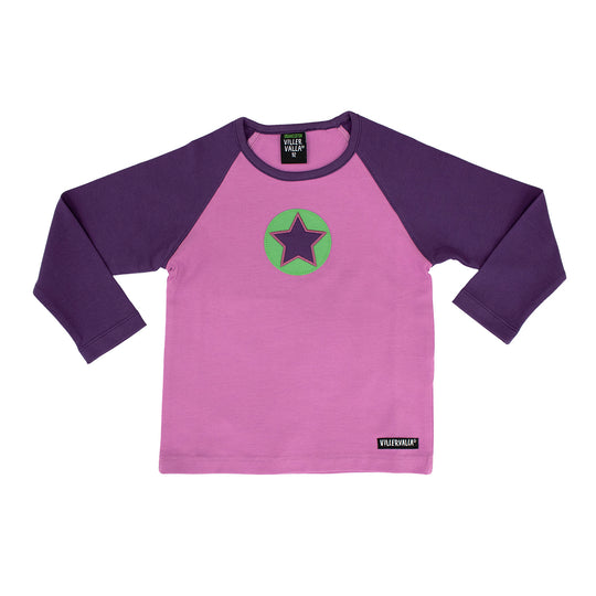 Villervalla T-Shirt Long Sleeve Solid Basics - Plum/Fuchsia