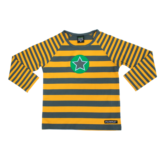 Villervalla Stripes Long Sleeve T-Shirt - Saffron/Street