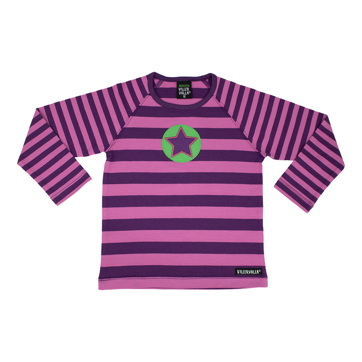 Villervalla T-Shirt Long Sleeve - Stripes Plum/Fuchsia