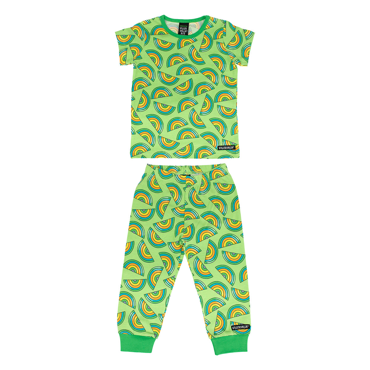Villervalla T-Shirt & Trousers Set - Rainbow Light Pea