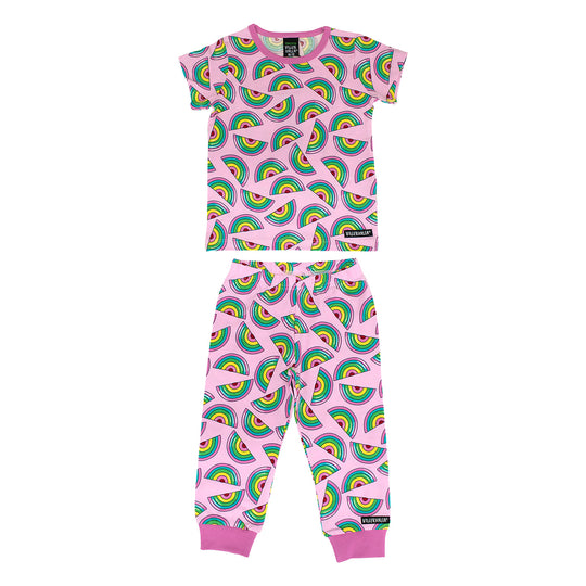Villervalla T-Shirt & Trousers Set - Rainbow - Light Petunia