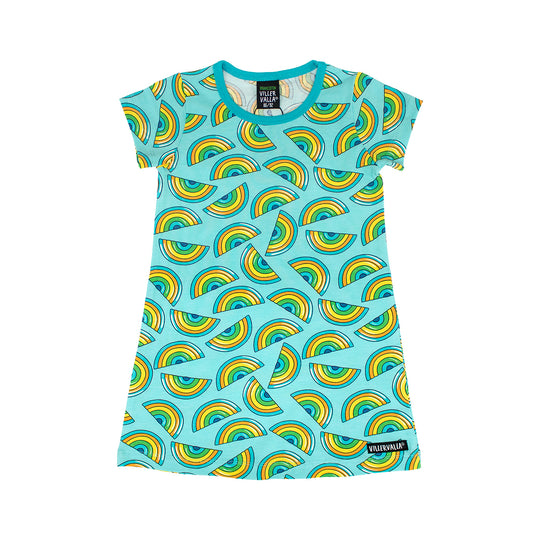 Villervalla Dress Short Sleeve - Rainbow Light Reef