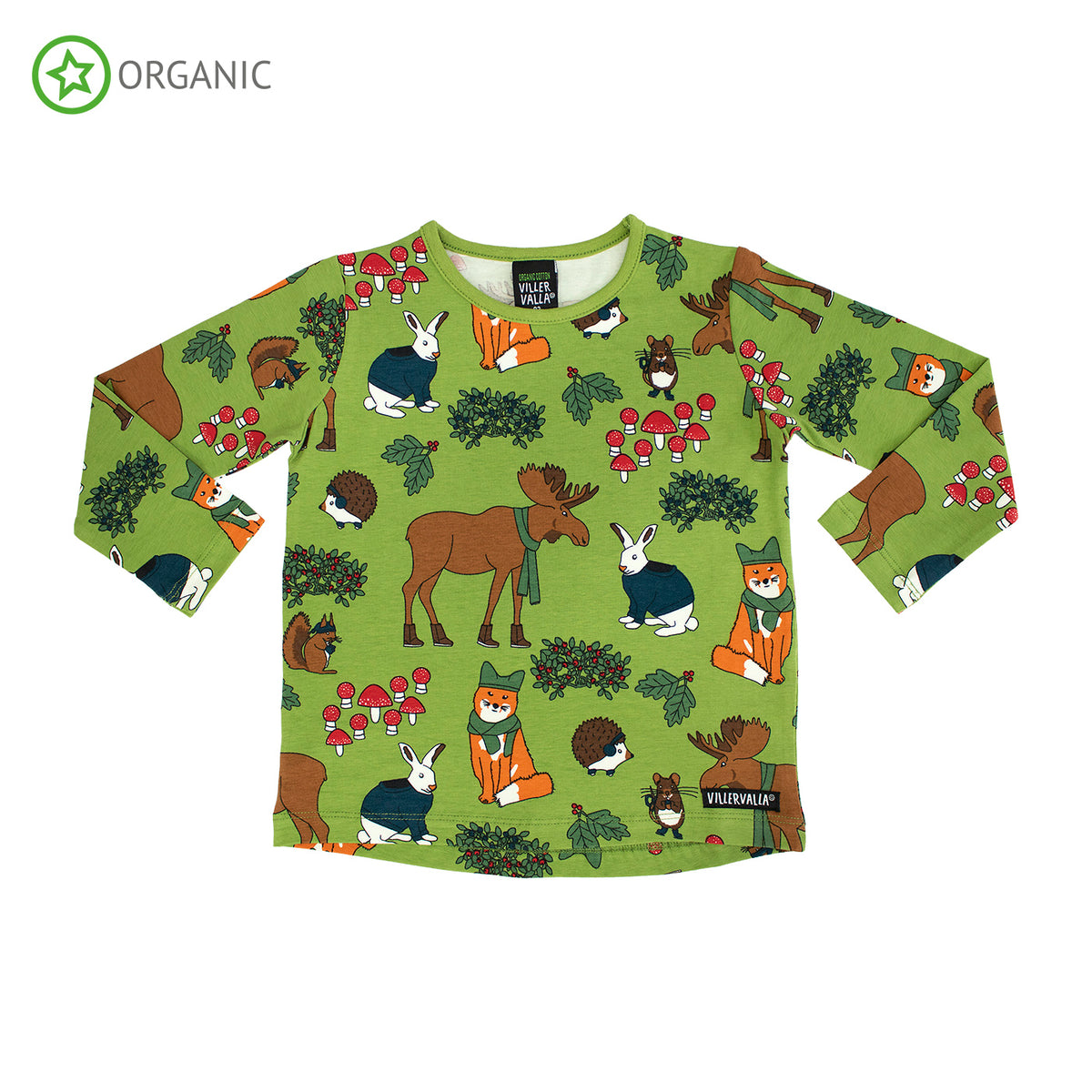 Villervalla Relaxed T-Shirt Long Sleeve - Nordic Animals Turtle
