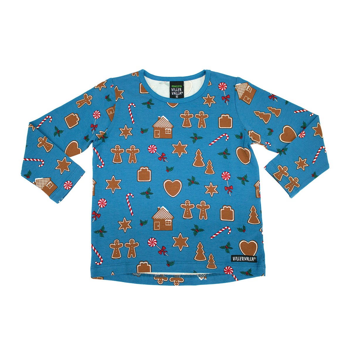 Villervalla Relaxed T-Shirt Long Sleeve - Gingerbread Mid Marine