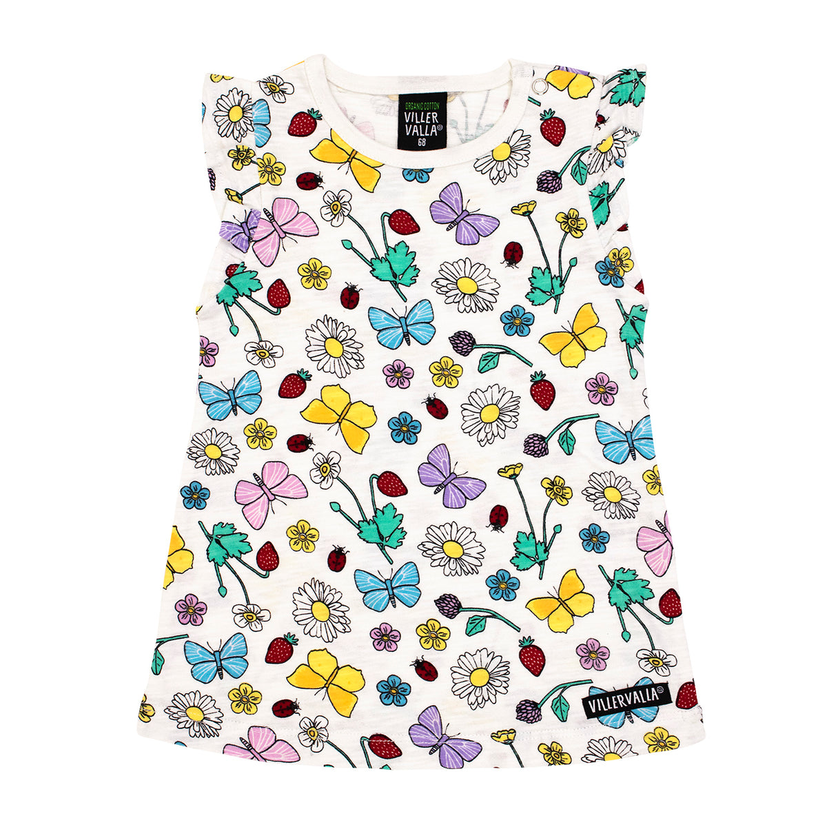 Villervalla Dress With Ruffles Sleeveless - Flower