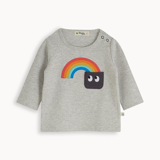The Bonnie Mob Andy Applique Long Sleeve T-Shirt - Rainbow