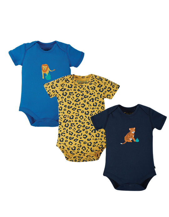 Frugi Super Special Bodies Short Sleeve - Big Cat (3 Pack Multipack)
