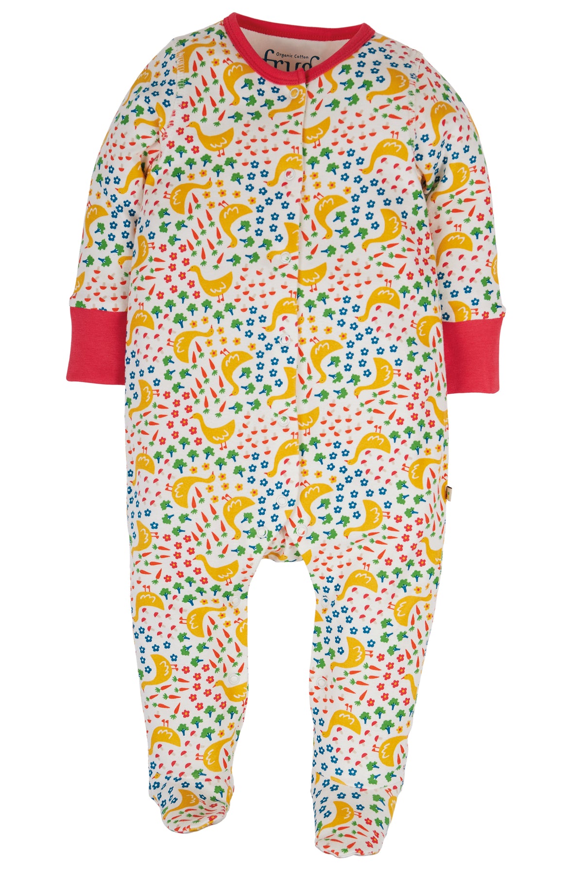 Frugi Lovely Babygrow - Lovely Springtime Geese