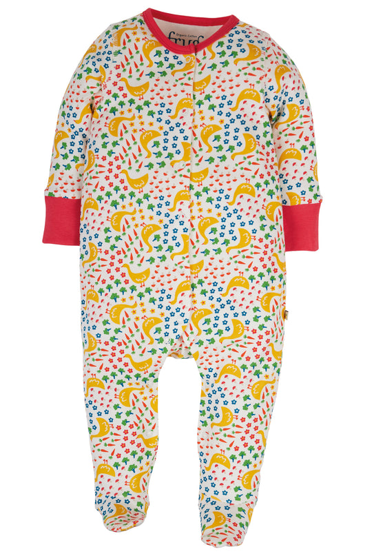 Frugi Lovely Babygrow - Lovely Springtime Geese