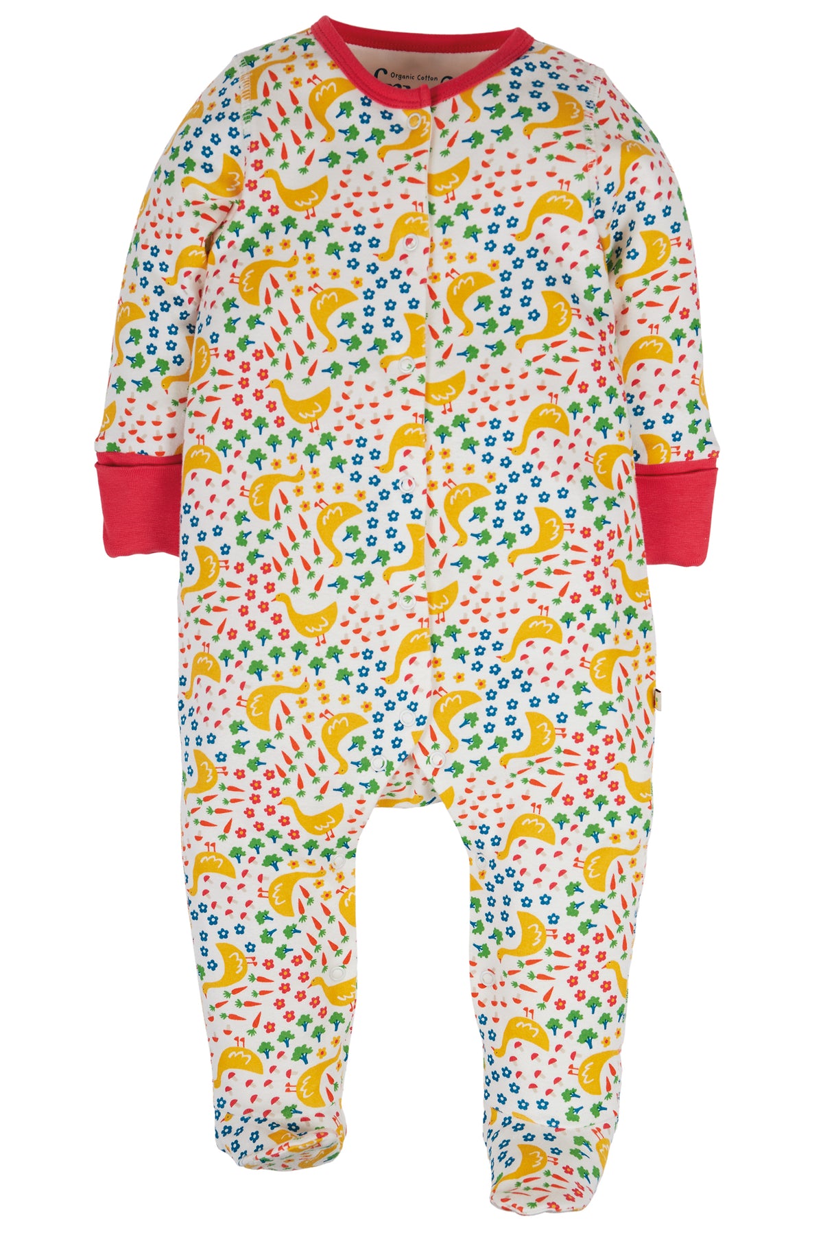 Frugi Lovely Babygrow - Lovely Springtime Geese