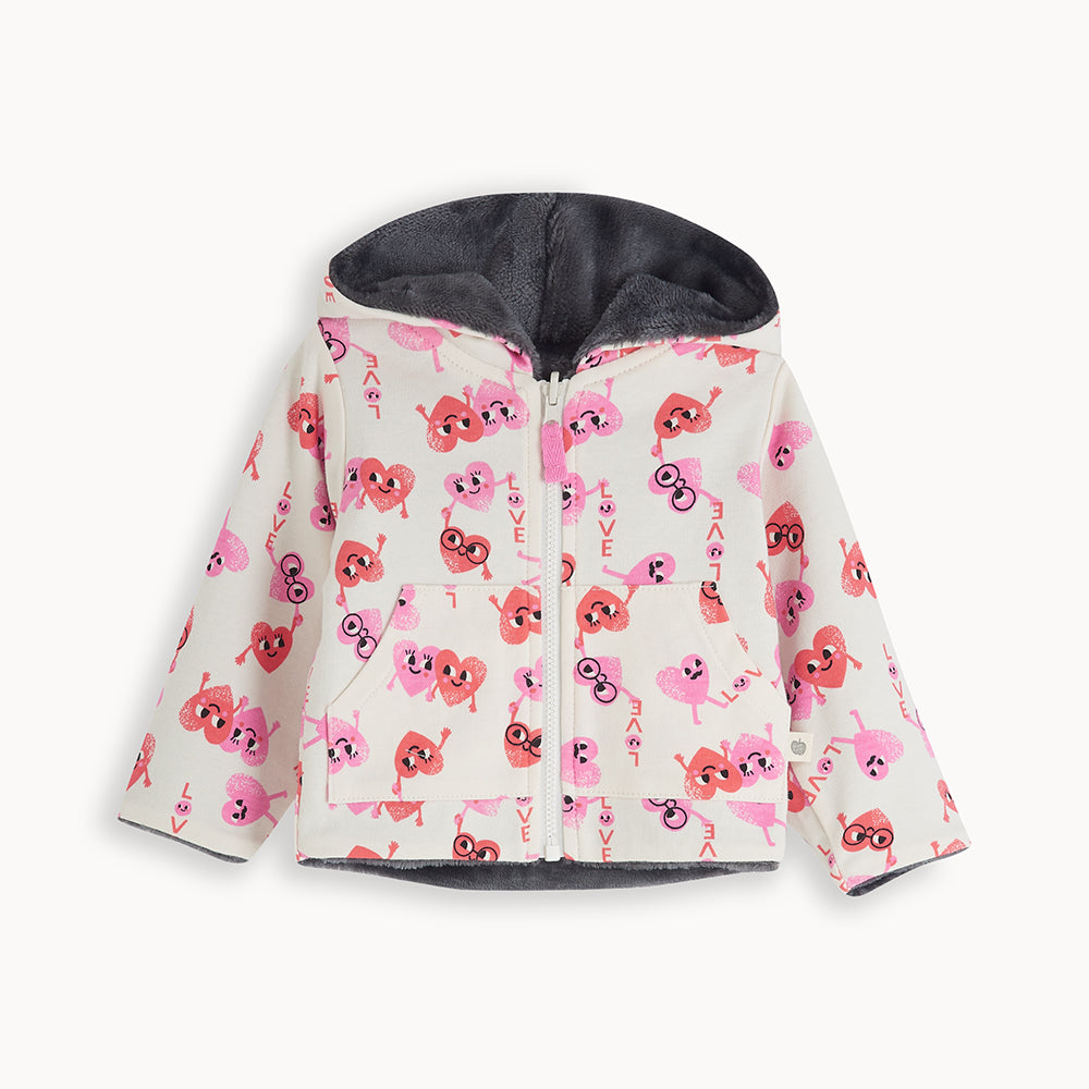 The Bonnie Mob Brill Hoodie Faux Fur Lining - Hearts