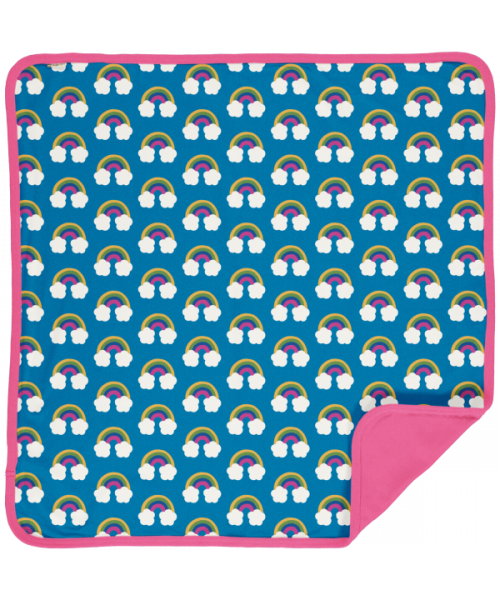 Maxomorra Blanket Velour Farm Rainbow