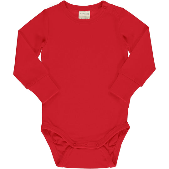 Maxomorra Body Long Sleeve - Solid Ruby