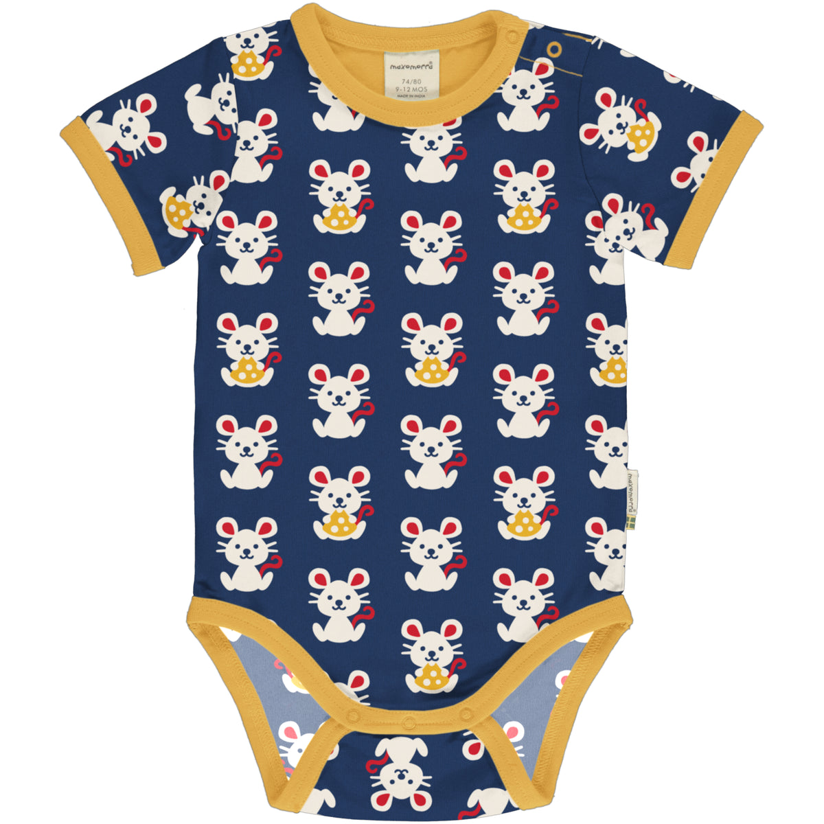 Maxomorra Body Short Sleeve - Mouse