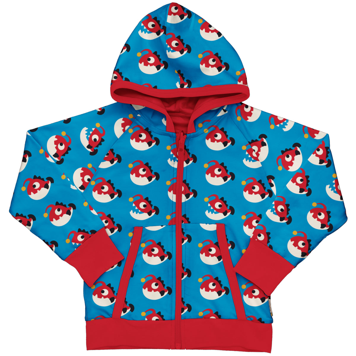 Maxomorra Cardigan Hood Reversible - Anglerfish