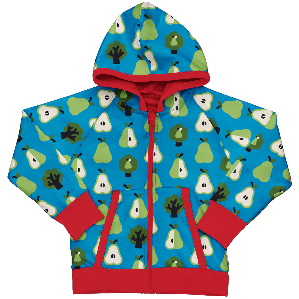 Maxomorra Cardigan Hood Reversible - Pear