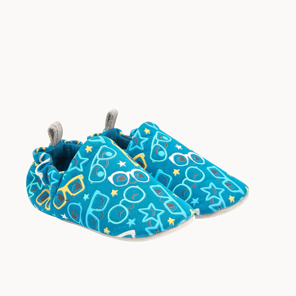 The Bonnie Mob Dancer Soft Sole Baby Shoe - Blue Sunnies