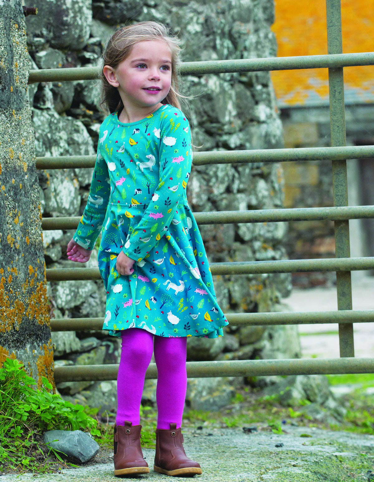 Frugi  Sofia Skater Dress Farmyard